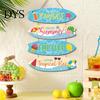 Gartenwandkunst Inspirierendes Holz-Hängeschild, Sommer Surfen Kinder Positiver Spruch Schild, Handgefertigtes Brett Bauernhaus String Schild für Schlafzimmer Zimmer Hof