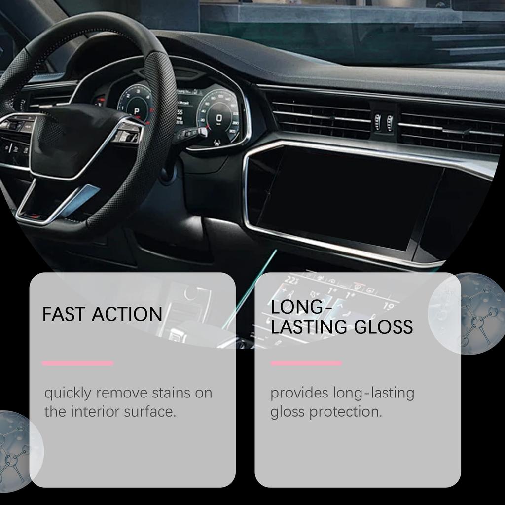Car Interior Polishing Cleaner 100ml Leather Interior Cleaner and Renovator Dashboard and Steering Wheel Care Solution for Automotive Surfaces