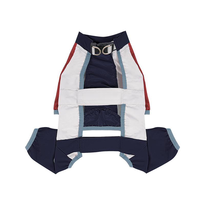 

Собака питомец весна лето лето водонепроницаемый пыленепроницаемый уличный четвероногий антигрязь тедди чем медведь одежда щенок поводок одежда для собак 2XL тёмно-синий