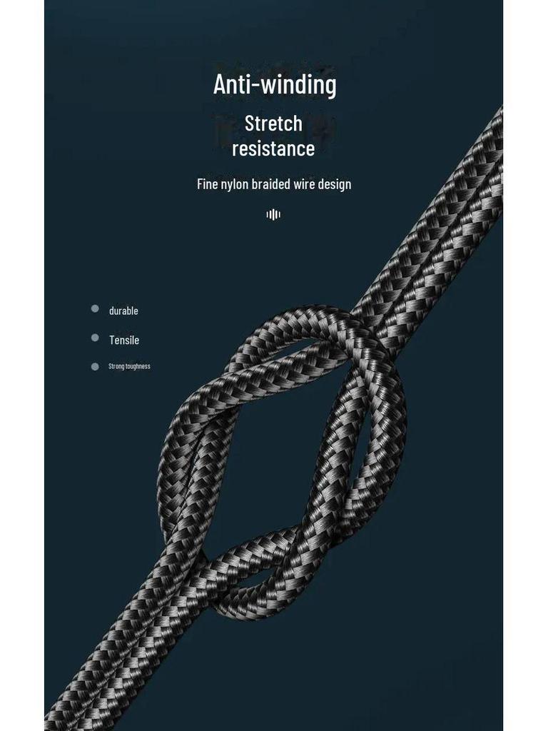 PISEN 3-in-1 Braided Fast Charging Cable for Apple and Huawei Devices