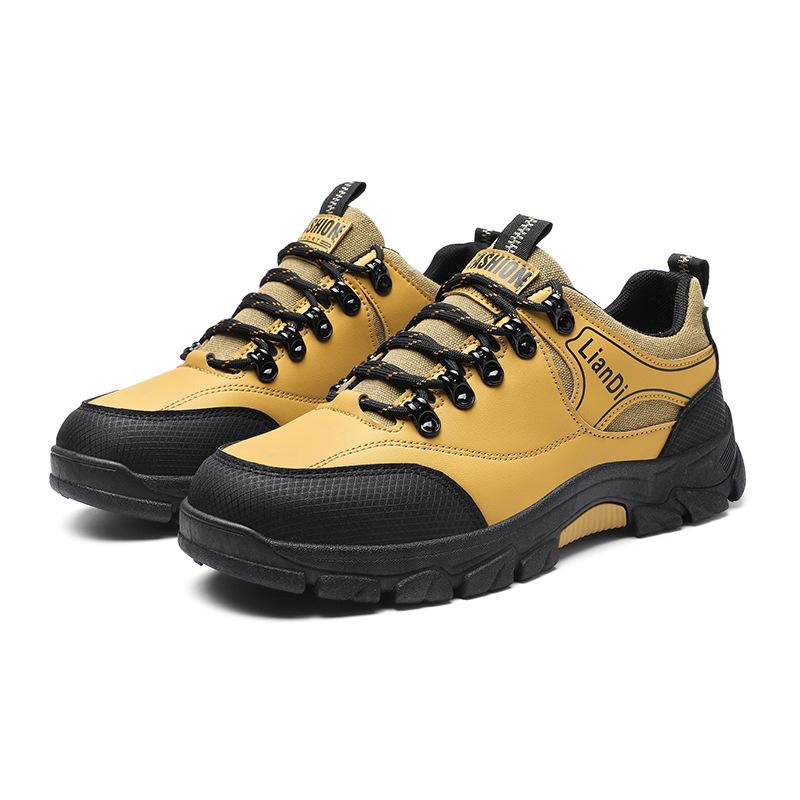 Men's Shoes Autumn New Outdoor Mountaineering Work Work Wear-resistant Waterproof Labor Insurance Sports and Leisure Tooling Trendy Shoes