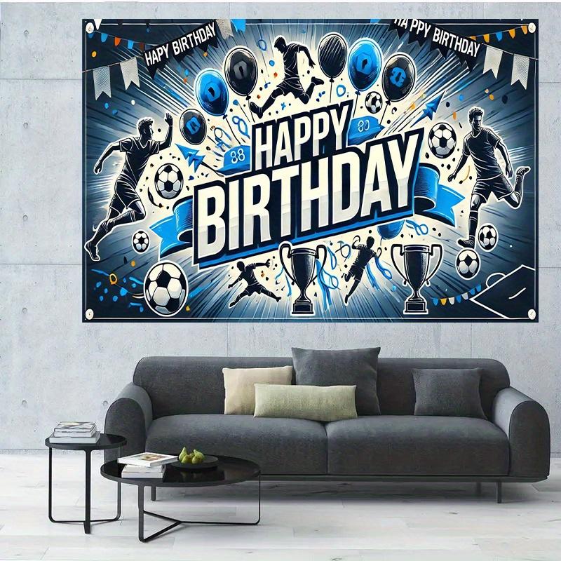 2D plane 1-piece birthday football banner birthday banner flag supplies