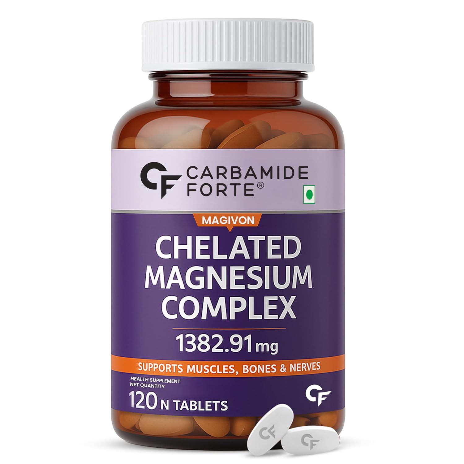 

Carbamide Forte Chelated Magnesium Citrate Oxide Supplement 120 Veg Tablets Triple Magnesium Complex