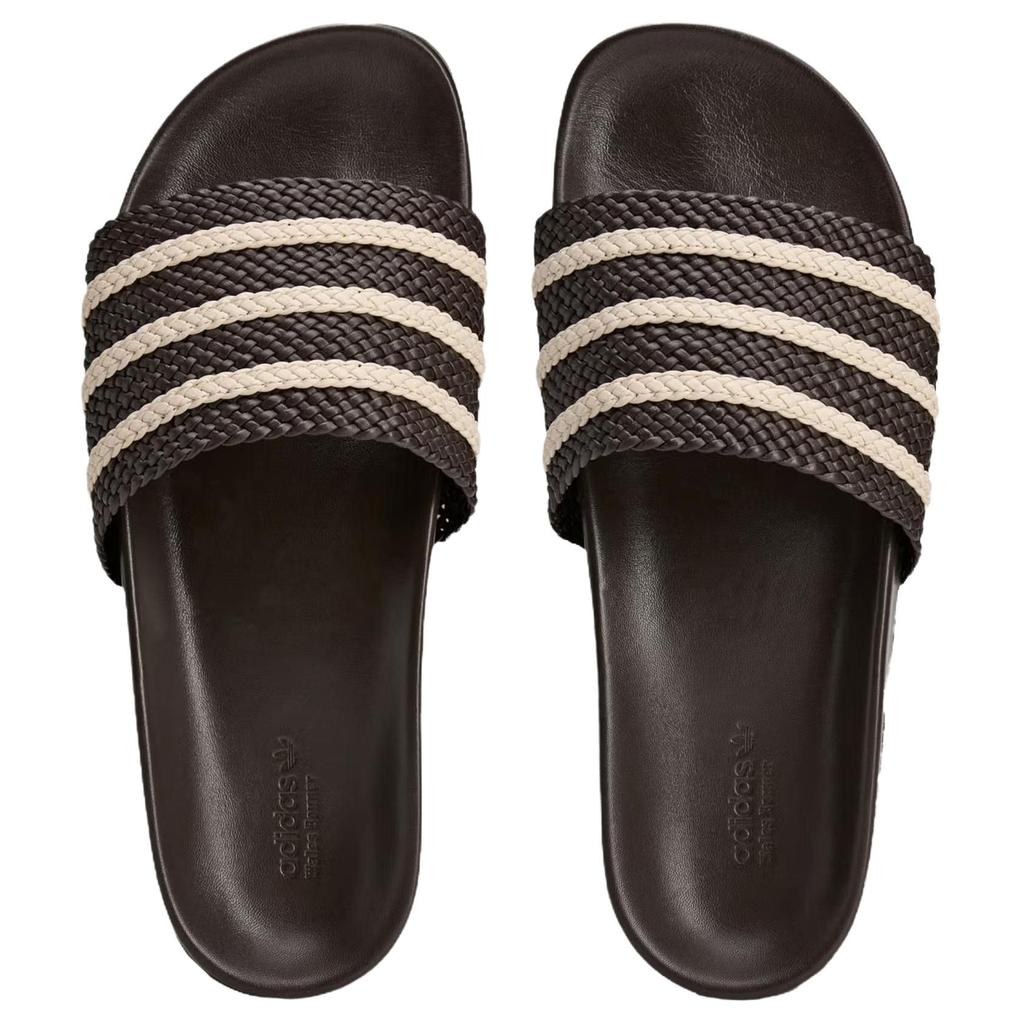 adidas Wales Bonner X Adilette Slides Dark Brown Wonder White Unisex Sneakers Night-Brown JR0229