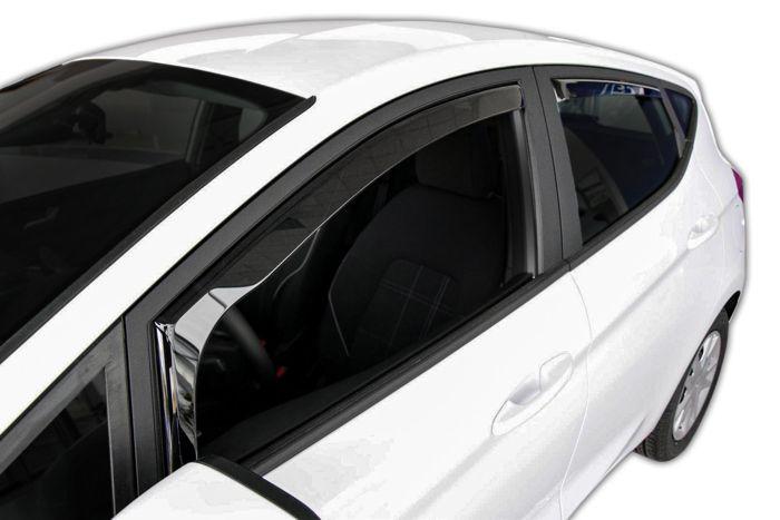 Déflecteurs d'air - SCOUTT - Ford Fiesta mk7 - Fumé - Installation facile - Acrylique renforcé