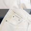 Women's High Waist Dark Blue Denim Wide-Leg Jeans, Slim Fit for Spring & Autumn 2025