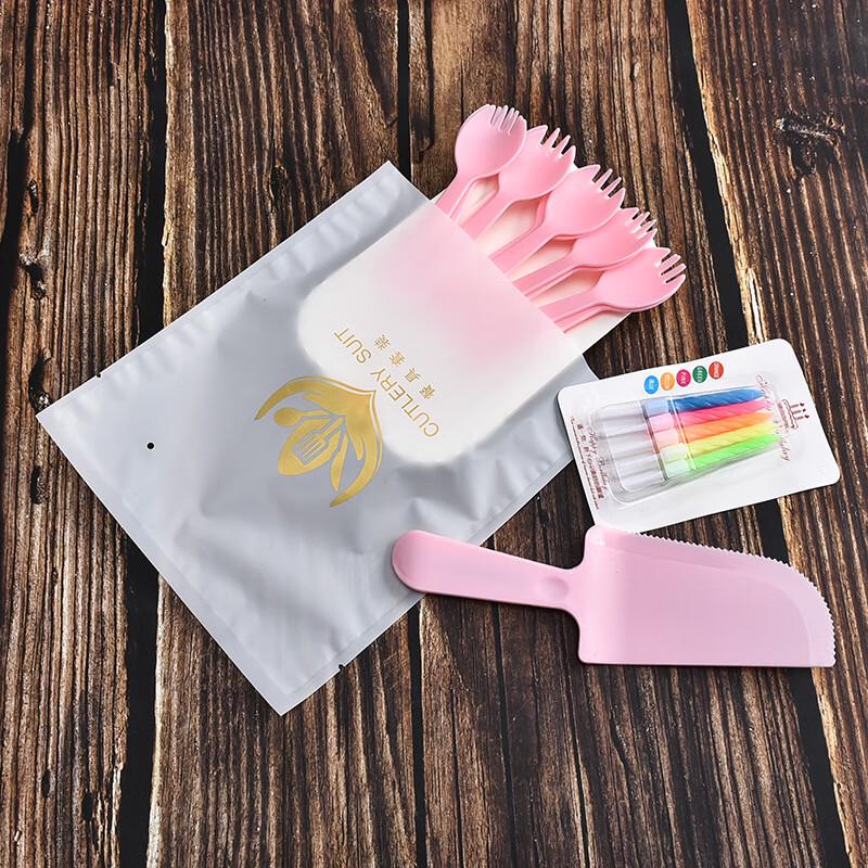 BASUN Disposable Birthday Cake Cutlery Set