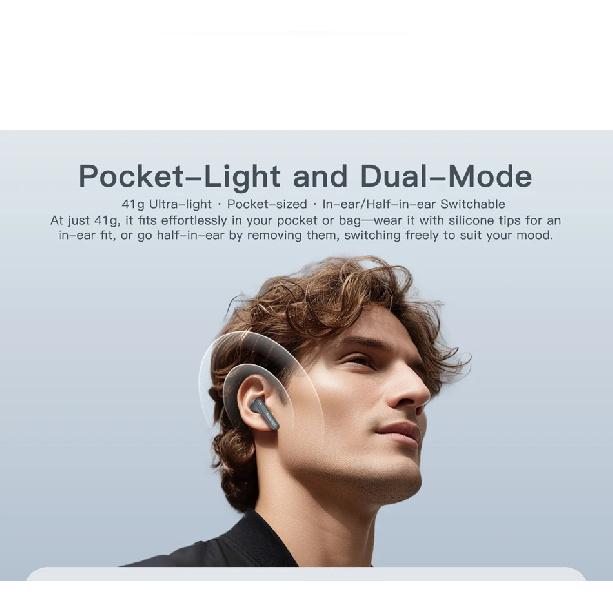 KIESLECT Adjustable Earbuds IPX4 Wireless Bluetooth 5.4 TWS Sport Earphones with Noise Reduction And AI Assistant Waterproof