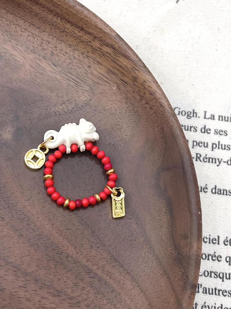 Chameleon Fortune Lover Enamel Braided Bracelet with Gold Swallow Beast Design