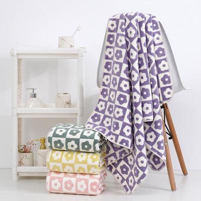 Superabsorberende Korallfleece Badehåndkle - Loffri, Fortykket HusholdningsWrap for Par, Ins-stil