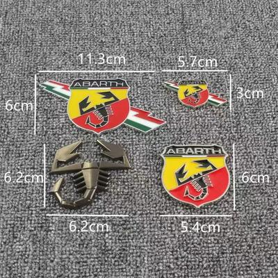 Styling auta 3D kovová slitina Znaky na blatník karoserie boční okno pro Fiat 500 500e 500c Abarth 595 695 Panda Auto Vinyl