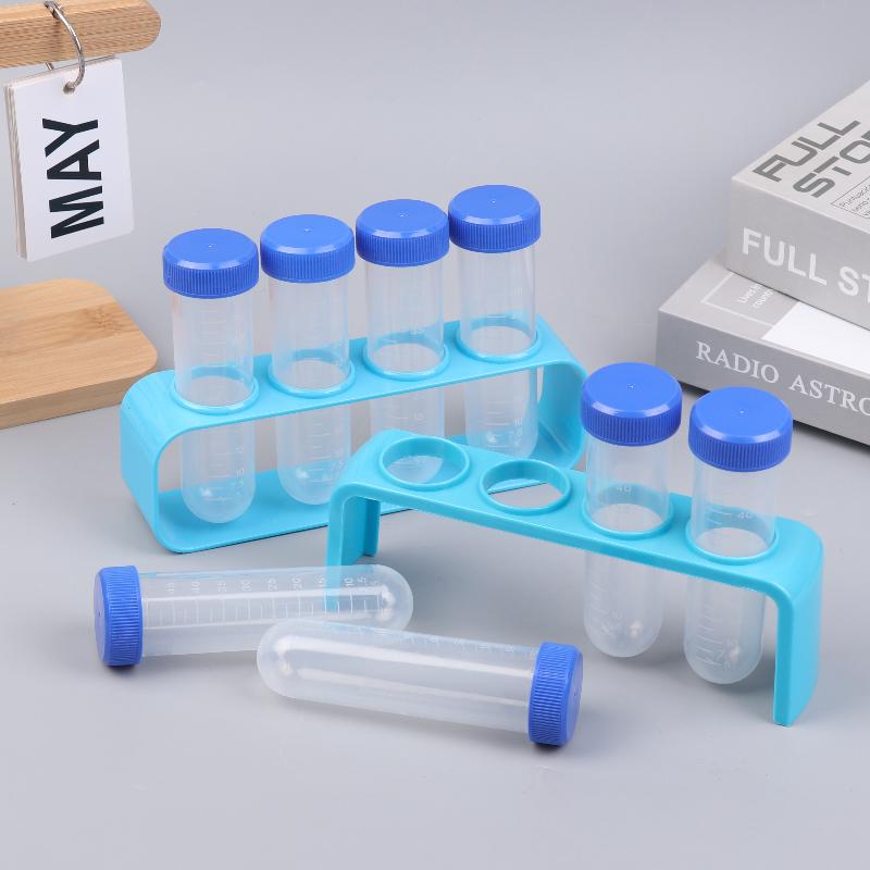4Pcs Clear 50Ml Centrifuge Tubes With Test Tubes Stands Science Kit For School Science Experiment Educational Suppiles