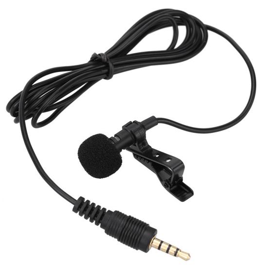 Mini 3.5mm Jack Wired Clip-on Lapel Lavalier Microphone Mic for Mobile Phone