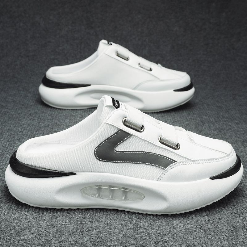 

Мода 2024 Лето Новые Модные Баотоу Полушлепанцы Удобные Дышащие Сетчатые Туфли Модные Полушлепанцы на Толстой Подошве 44 белый