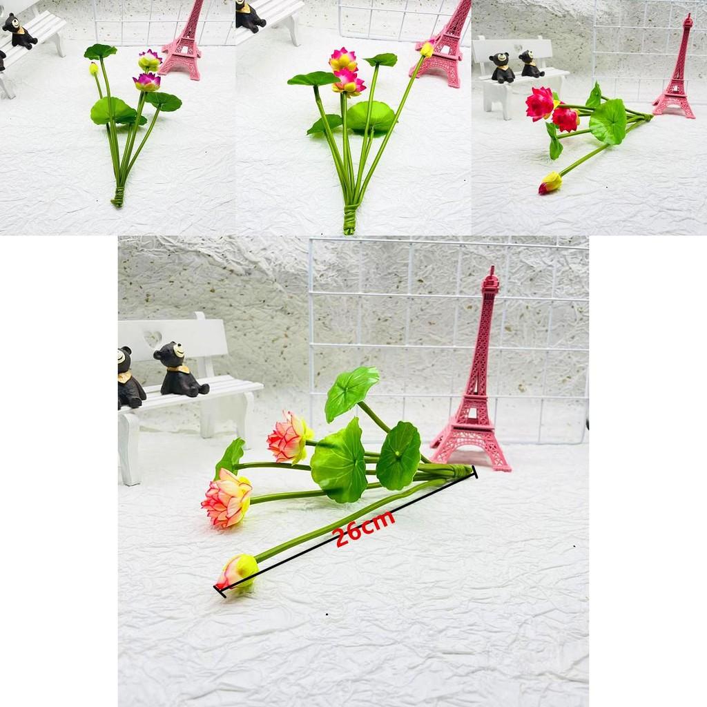 Silk Lotus Realistic Bonsai 7 Head Artificial Flower For Home Decor Interior