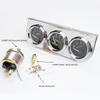 52mm Car Triple Gauge Voltmeter Water Temp Gauge (Celsius)  Oil Pressure Gauge(Bar) 3 in 1 Car Modification Gauge With Sensor