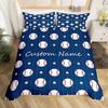Individuelles Fußball Bettwäsche Set Name DIY Amerikanisches Fußball Spiel Weich mit Weichem Stoff Bettbezug Set Sport Thema Warme Deckenhülle für Kleine Jungen
