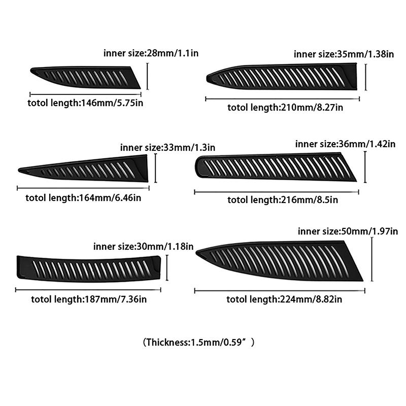 Kitchen Knife Sheath Black Plastic Knife Covers Knife Blade Protector Cover Edge Guards Case Boning Fruit Bread Chef Knife Tool