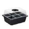 6/12 Holes Seed Starter Tray With Humidity Dome Succulent Propagation Tray Mini Greenhouse Germination Tray For Succulent Plant