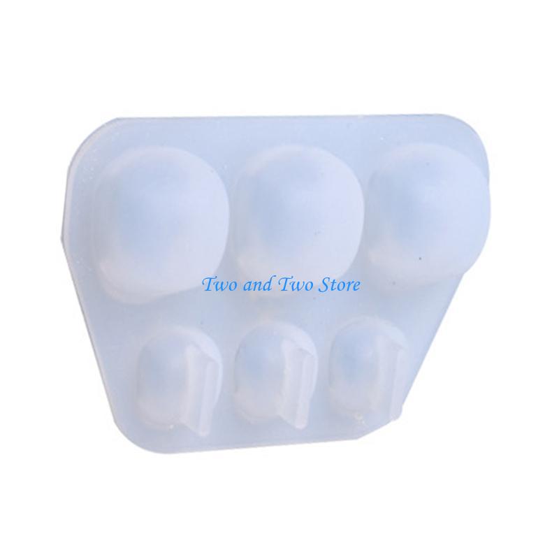HX6F Crystal Epoxy Resin Mold Skull for Head Bracelet Beads Silicone Mould DIY Crafts Jewelry Making Tool
