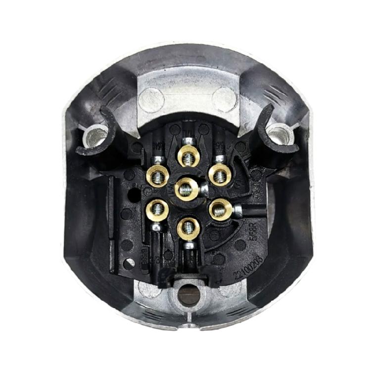 Weatherproof 7 Pin 12V Aluminum Trailer Outlet High Conductivity Trailer Socket Upgrades Appropriate for Demanding Use