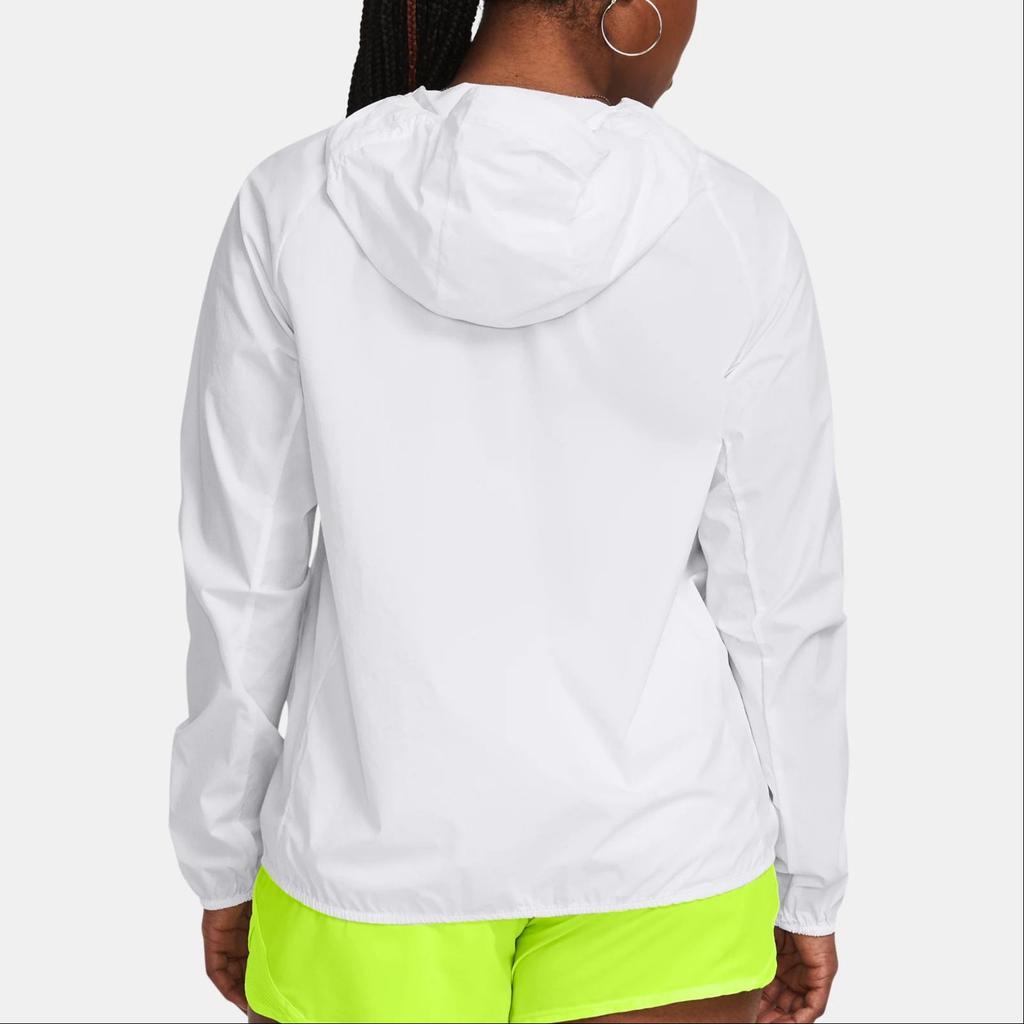 Under Armour Solid Color Breathable Hooded Long Sleeve Jacket Women Jackets White 1381881-100