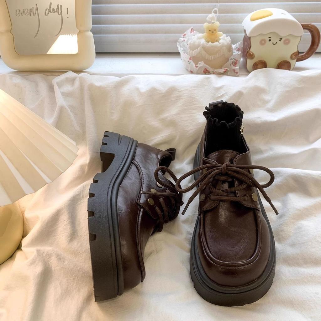 Women's Loafers Shoes Platform Round Toe Ladies Pumps Vacation Footwear Spring Korean Style Wholesale Stylish Luxury Brand 39