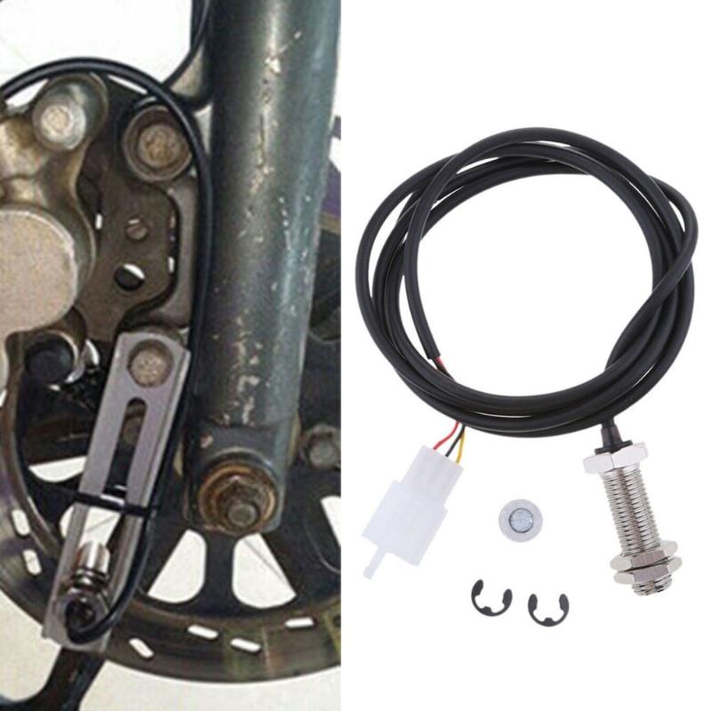 Motorcycle Odometer Sensor Cable Scooter Digital Speedometer Magnetic Sensor Replacement Kit With 2 Magnets