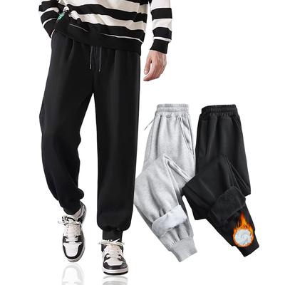Calça de Moletom Sukinana 12,4 oz, Forrada com Lã, Quente e para Usar no Frio, Calça Masculina, Calça Jogger Confortável, Roupa Casual para Relaxar para Outono, Inverno e Primavera