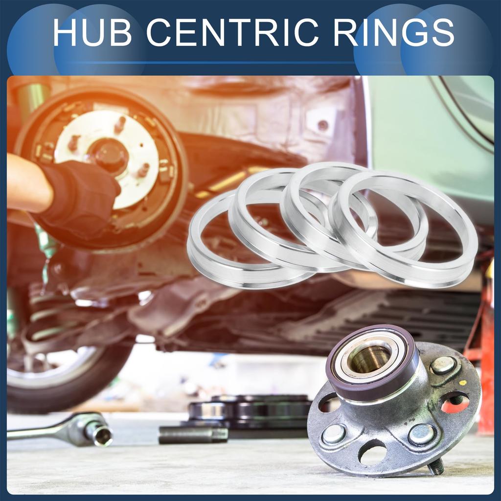 INFINAUTO Hub Centric Rings 57.1mm Inner To 66.6mm Outside Diameter Vehicle Wheel Hub Rings Aluminum Alloy 4pcs