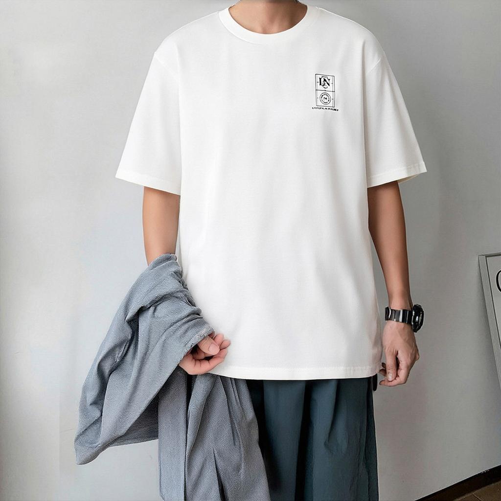 Li Ning T Shirts Unisex Ivory Crew Neck AHSW867-1