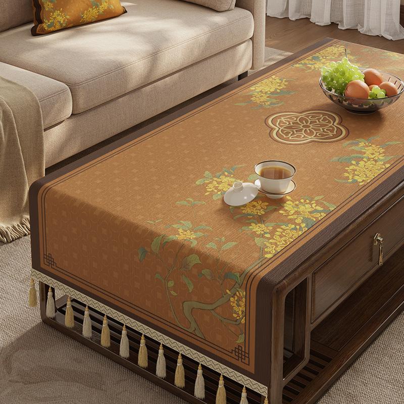 Coffee Table Tablecloth Living Room Light Luxury High-End Tv Cabinet Long Cover Cloth Dining Table Decorative Tablecloth