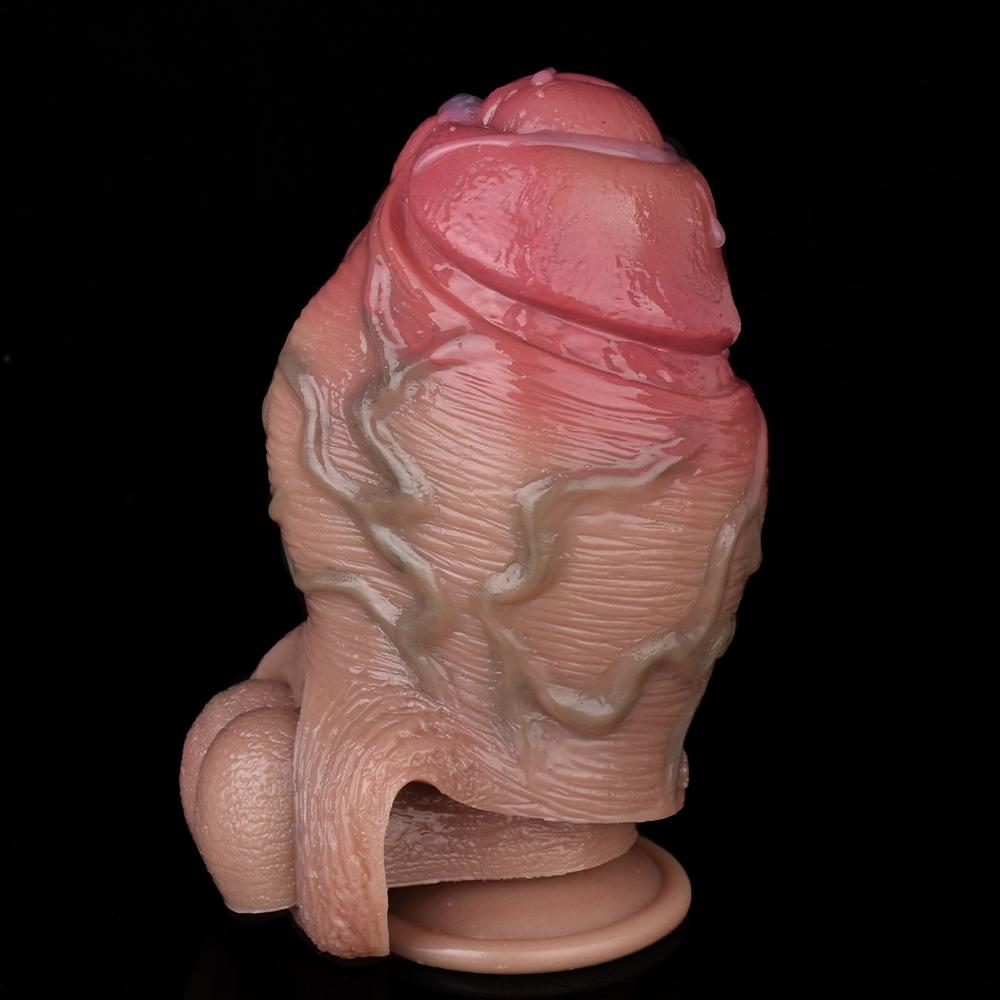 Realistic Cock Sleeve Penis Condom Extender Enlarge Dildo Strap On Toy for Gay Femdom Couples