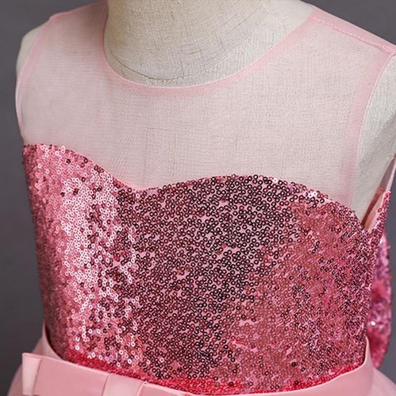 Baby Girls Flower Princess Lace Ball Gown Party Long Dress For Brithday Wedding Teenager Kids Christmas Dresses Children Clothes