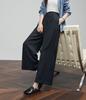 Nine inch wide leg pants for women commuting, loose and slimming, casual suit pants with a sense of drape