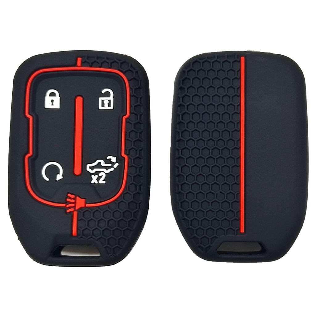 Rubber Car Key Cover Silicone Protector Case for CHEVROLET Silverado Suburban for GMC Sierra 1500 2500HD 3500HD Terrain Acadia