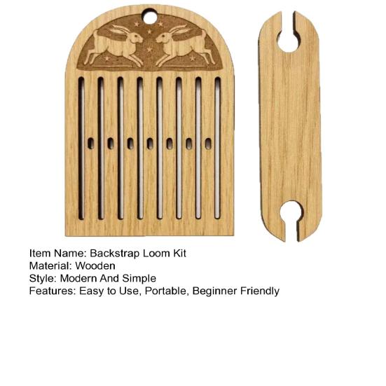 Rigid Heddle Backstrap Loom Kit Small Wooden Belt Weaving Tools Beginners Bracelets Bags Belts Camera Straps Bandweaving Shuttle Kit