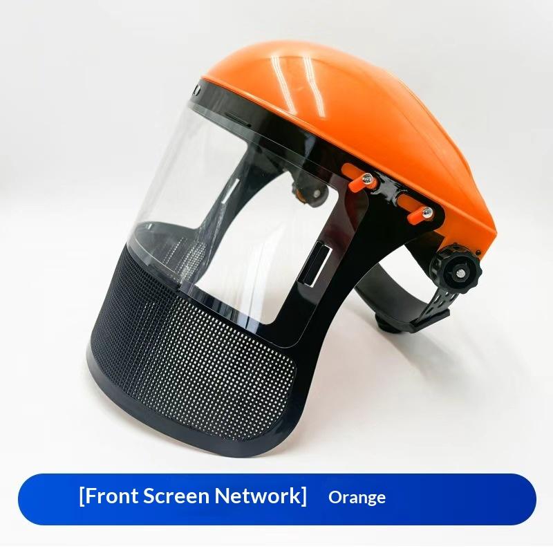 Garden Grass Trimmer Weed Wacker Safety Helmet Hat With Full Face Mesh Mask For Logging Brush Cutter Forestry Protection