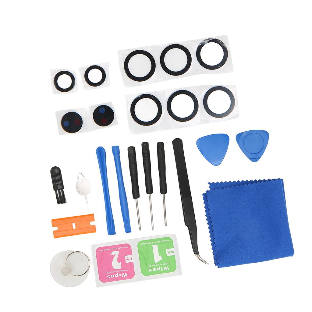 Rear Back Camera Lens Glass Replacement with Preinstalled Adhesive Repair Tools for Samsung Galaxy S22 Ultra 5G