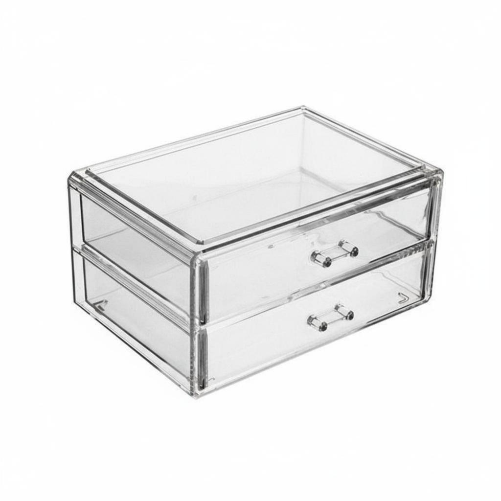 Clear Multi-Drawer Unit Removable Drawers Miniature Drawer Chest Transparent Design Debrisresistant for Makeup Users