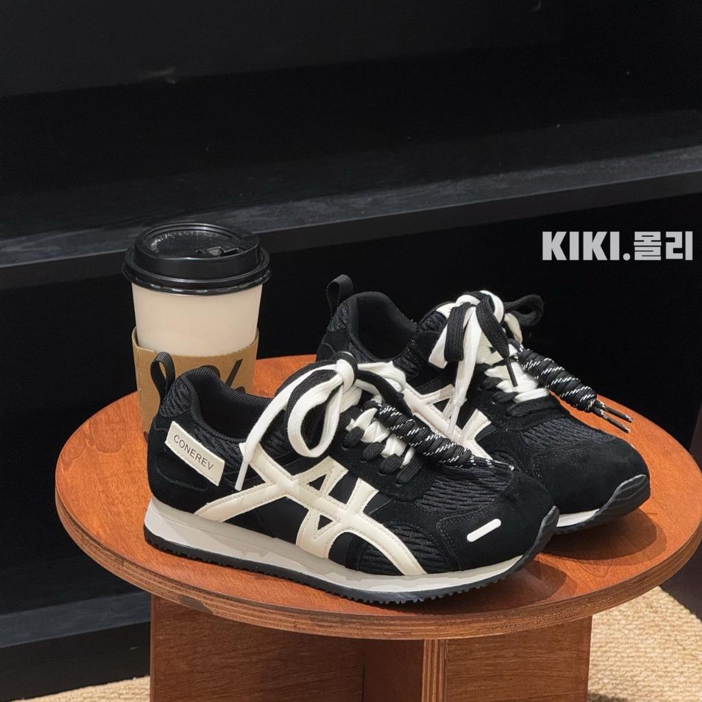 American Retro Forrest Gump Shoes Women's Ins Tide 2025 Early Autumn New Niche Color Matching Waffle Shoes Casual Sports Shoes Women