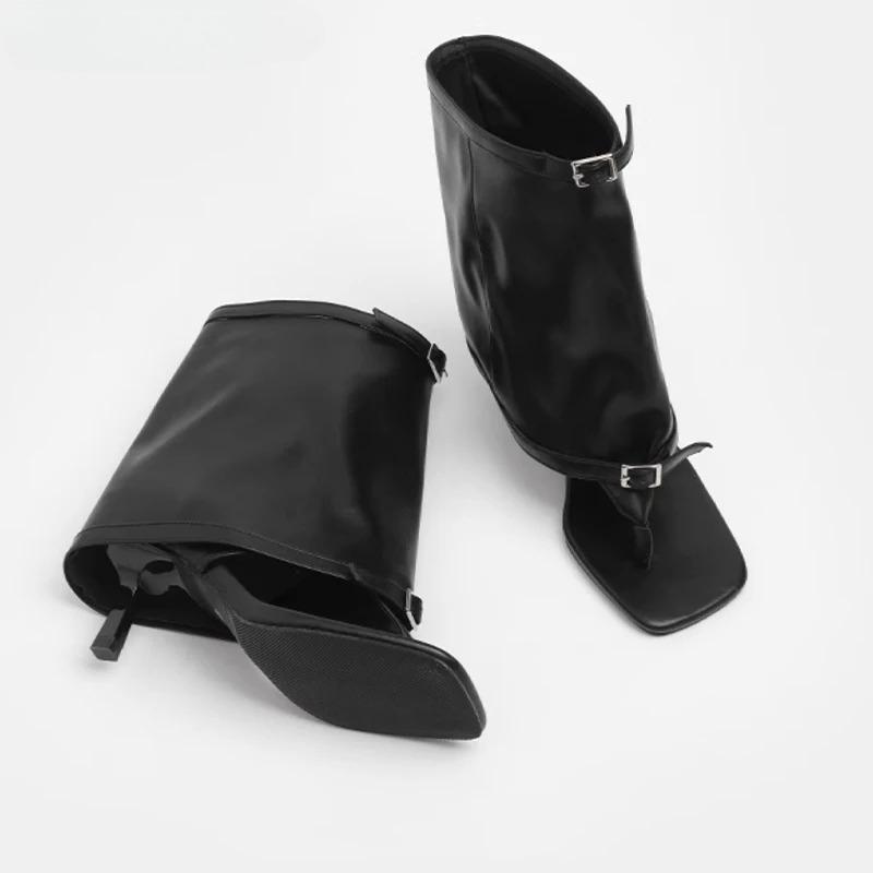 Fashion High Heels Sandals Women Ankle Cool Boots Sandals Clip Toe Shoes Trend 2025 Summer New Woman Pumps Dress Slides Mujer Sandalias