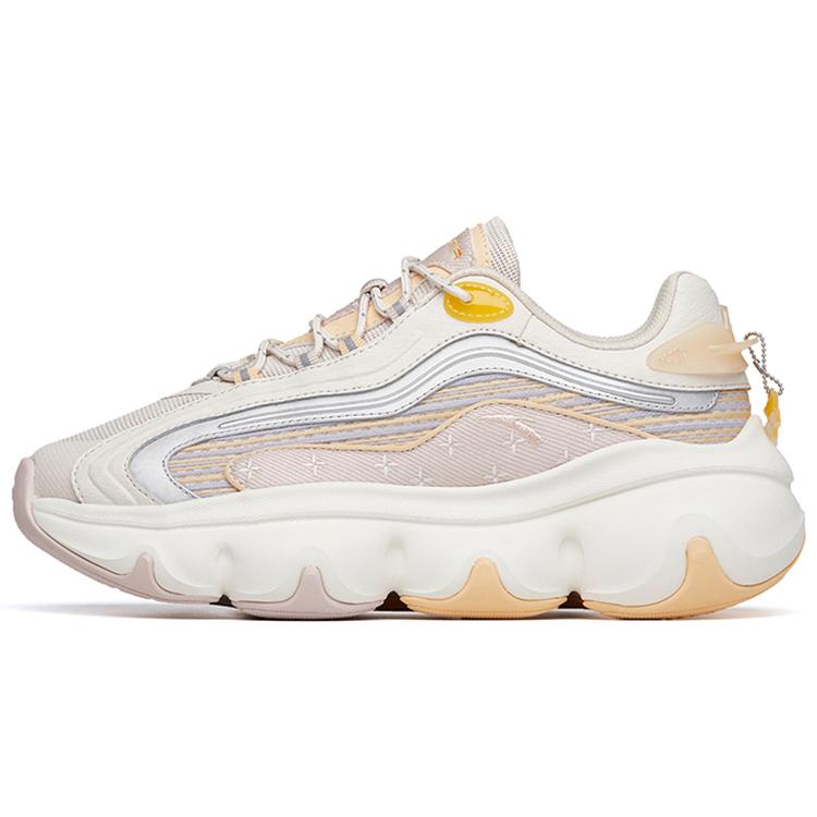 Anta Cushioning Slip Resistant Abrasion Resistant Low top Chunky Sneakers Women's Pink Orange 922228896-2