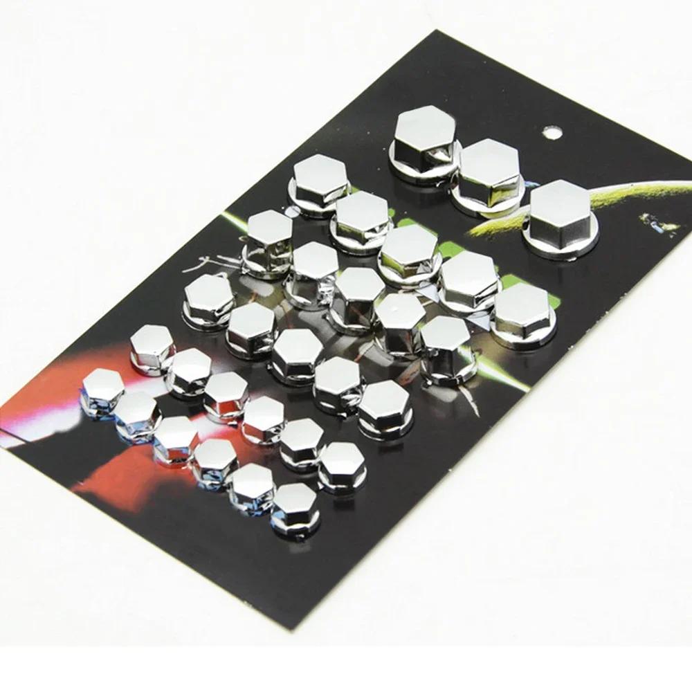 30 ks Krytky šroubů a matic pro motocykl Dekorativní plastové šrouby Motocyklové příslušenství pro Yamaha Kawasaki Honda Suzuki