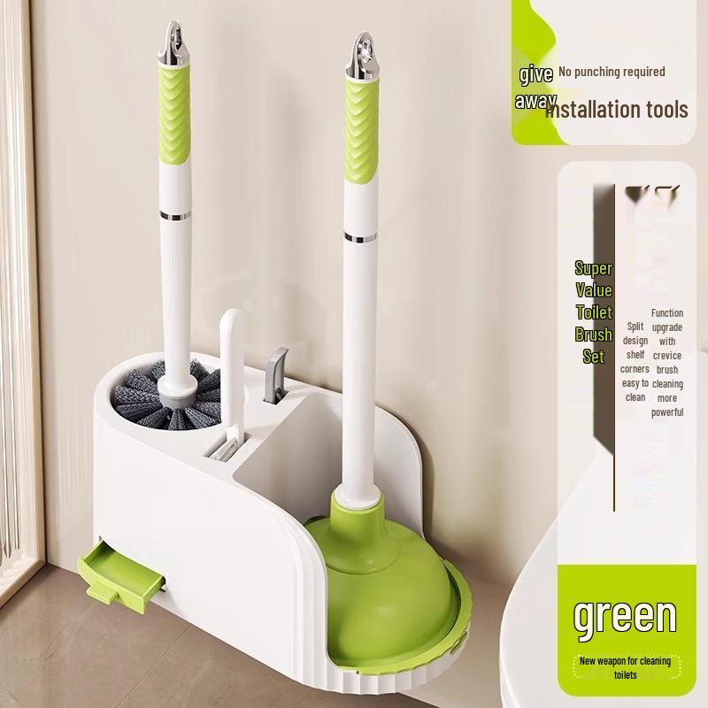 cmaos Wall-Mounted Toilet Brush & Holder Set