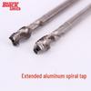Zinc-Aluminum Non-Stick Extended Spiral Extrusion Tap, Two-Flute, Chip-Free, Thread Size 34568M10M12, Lengths 100mm & 120mm.