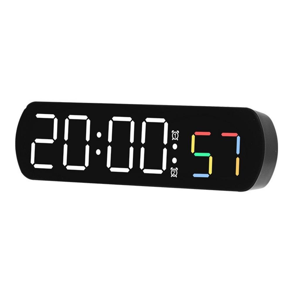 Large Display Digital Alarm Clock 12/24 Hour Temperature Display Temperature Display Clock Jump Seconds Function Loud Alarm