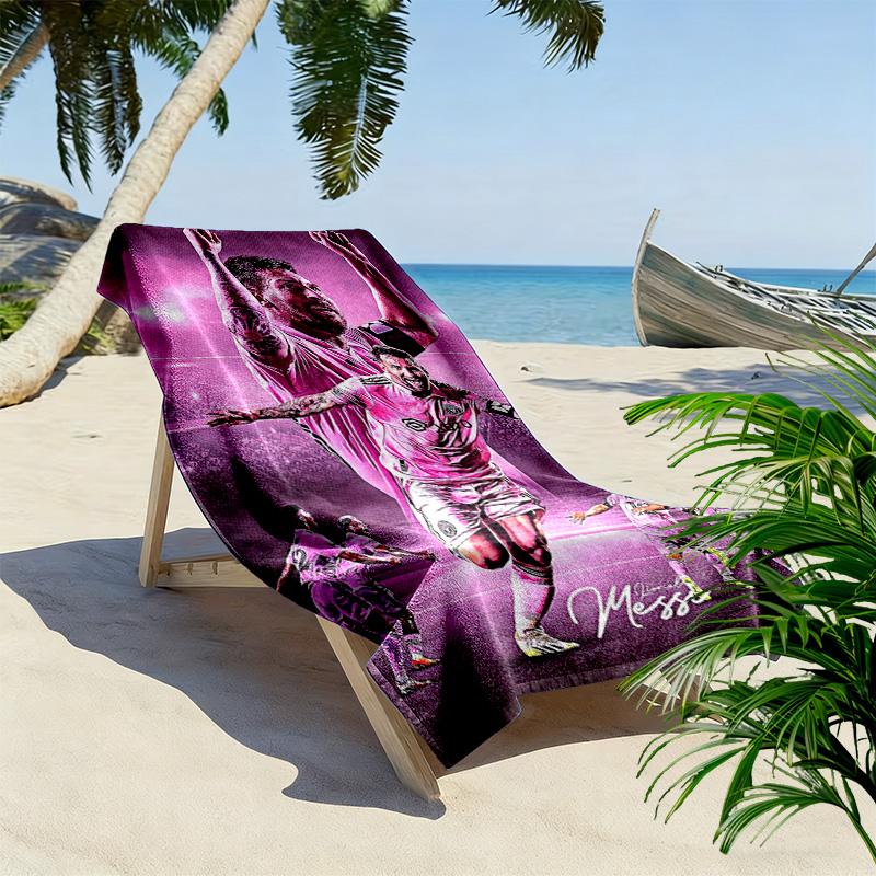 Argentina's Football Glory beach towel Beach towel for vacation photos Outdoor camping seaside Absorbent bath towel quick-drying swim towel