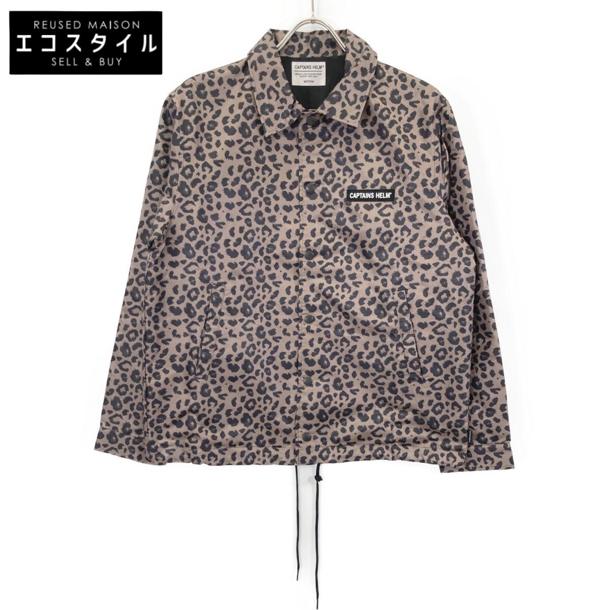 

Куртка-коуч из нейлона с леопардовым принтом Captains Helm M Коричневый Б/У