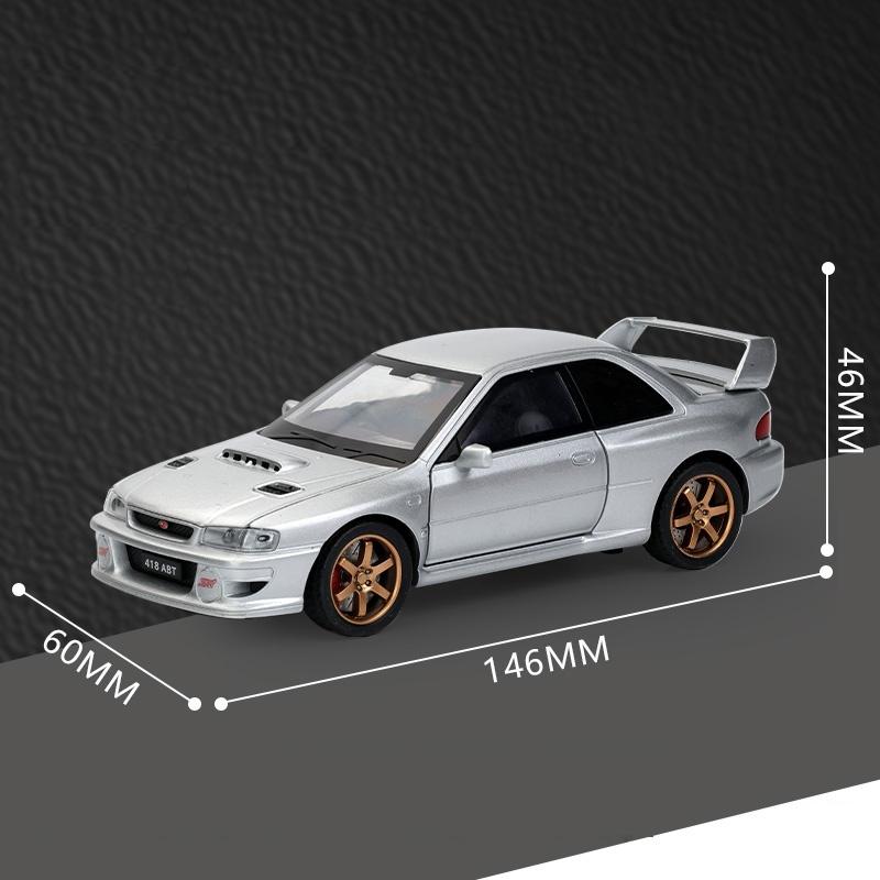 1/32 Skala Subaru Impreza WRX STI Rally Superbil Støpt Modell Legert Metallbil Barnas Leketøybil Miniatyr Mini GT Feriegaver